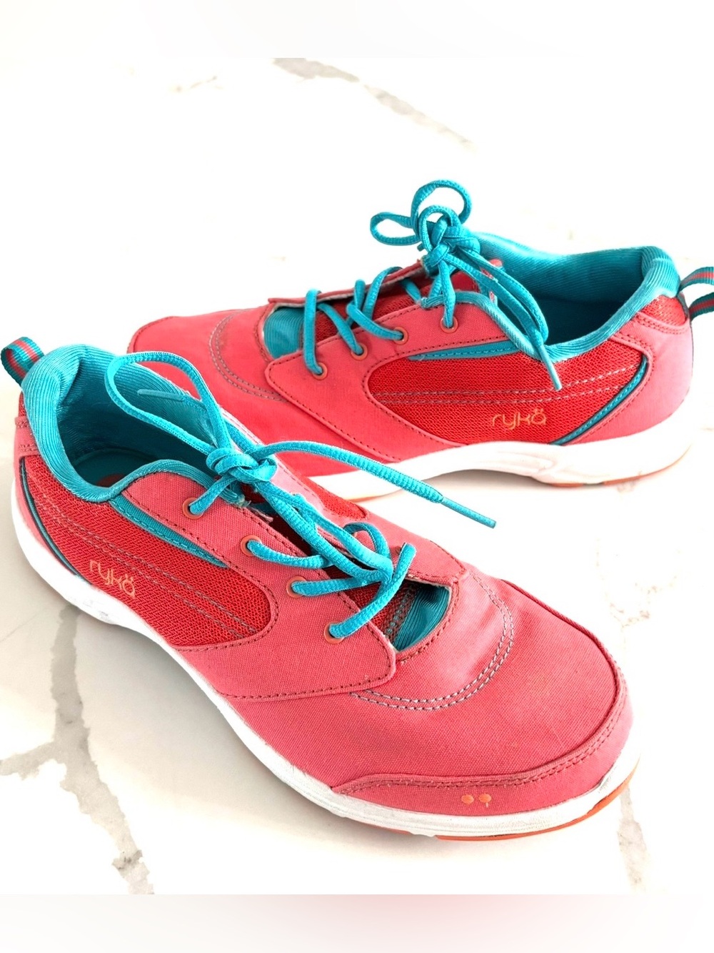 Ryka Coral and Teal Walking Running Sneakers Size 10W